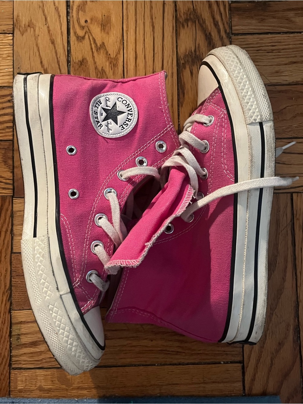 Converse Chuck Taylor High Top Sneakers - Pink & White